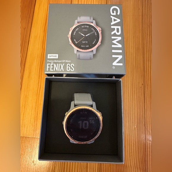 Garmin Fenix 6S Sapphire Powder Gray Rose Gold Smart Watch - Picture 2 of 5